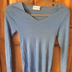 Michael Stars Long Sleeved Blue Shirt S/M